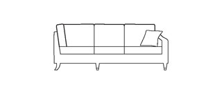 Hoxton Corner/Arm Unit - 3 seater